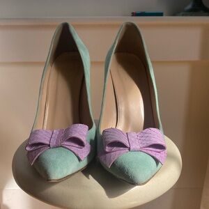 J Crew Collection ‘Contessa’ snakeskin bow pumps